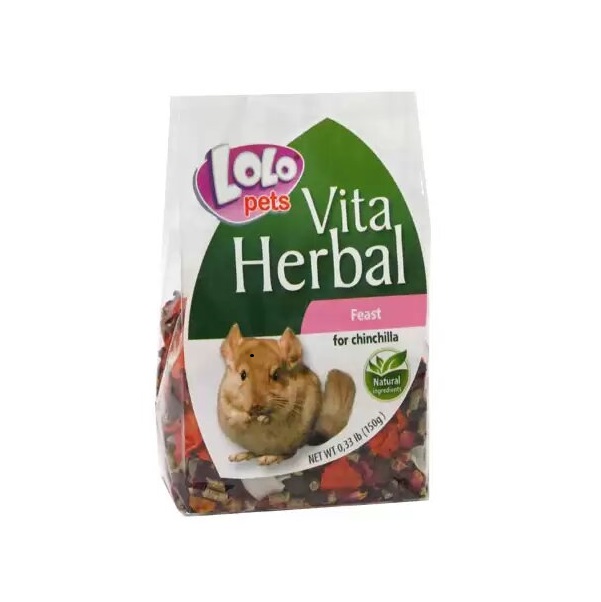 Кормовая добавка для шиншилл Lolopets Vita Herbal, 150 г (LO-74106) - фото 1
