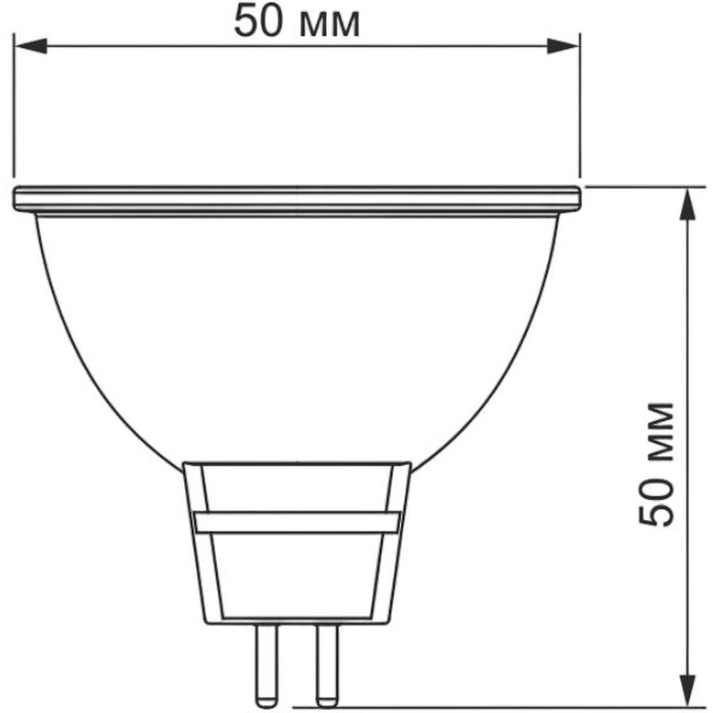 LED лампа Titanum MR16 6W GU5.3 3000K (TLMR1606533) - фото 3