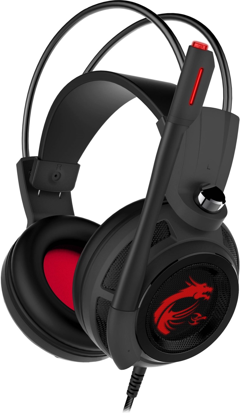 Навушники ігрові MSI DS502 Gaming Headset Black/Red з мікрофоном - фото 2