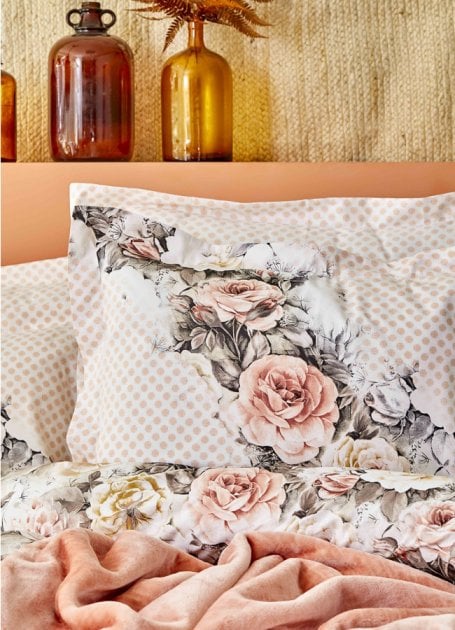 Набор постельное белье с покрывалом Karaca Home Elsa somon 2020-1, евро, персиковый, 5 предметов (svt-2000022231190) - фото 3