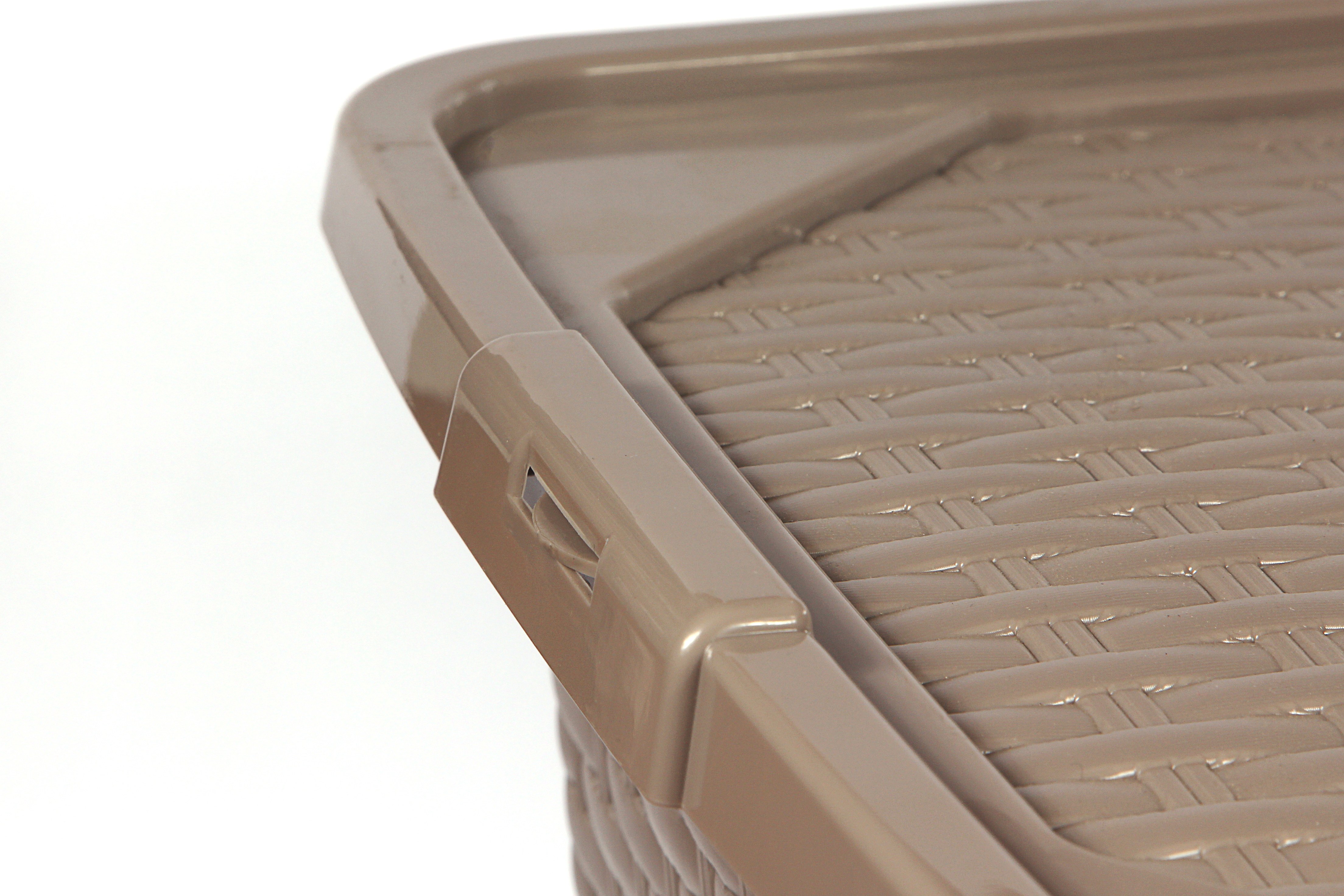 Ящик пластиковий з кришкою Heidrun Intrigobox, 40 л, 59х39х26 см, коричневий (4512) - фото 3