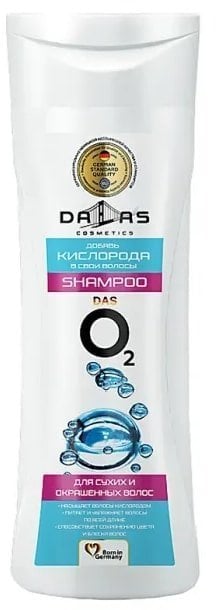 Шампунь Dalas das O2 для сухих и окрашенных волос, 300 мл (723833) - фото 1