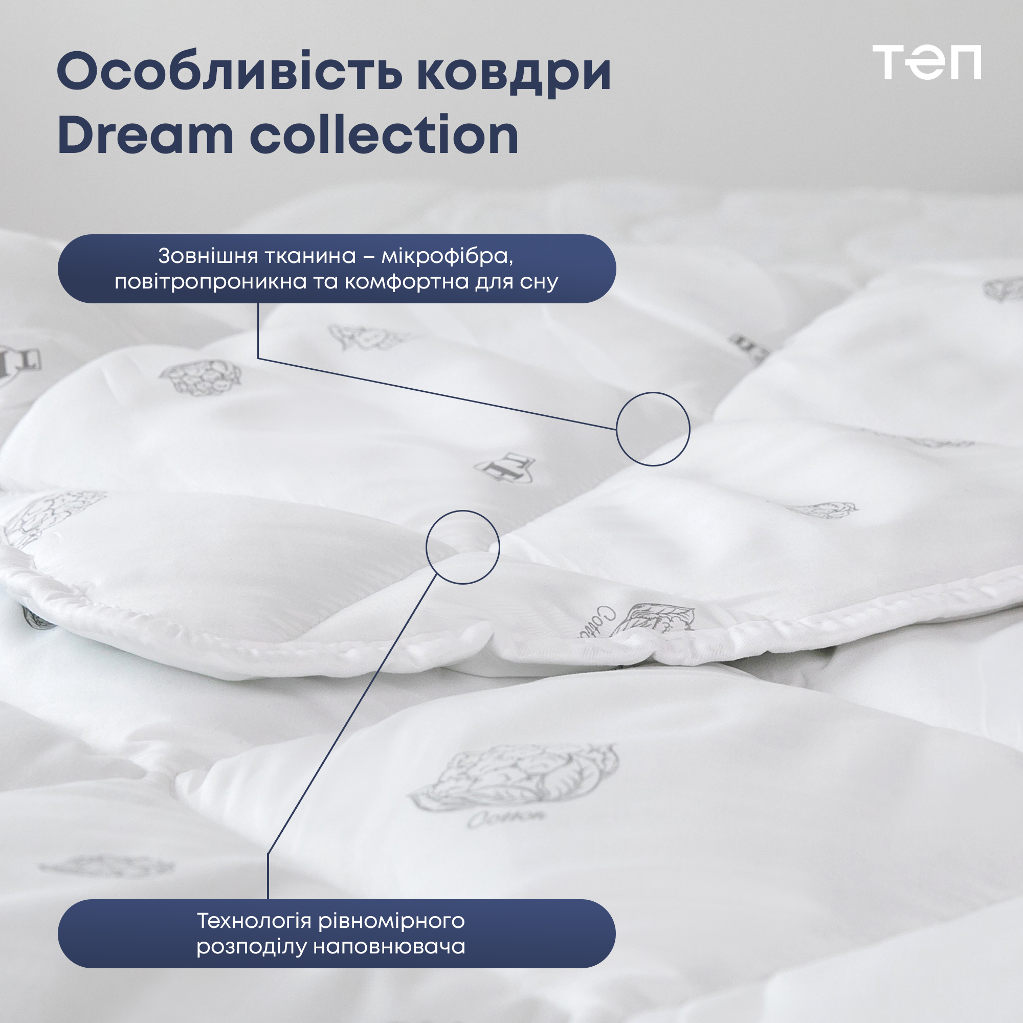 Ковдра ТЕП Dream Collection Cotton 180x210 біла (1-00766_00000) - фото 7