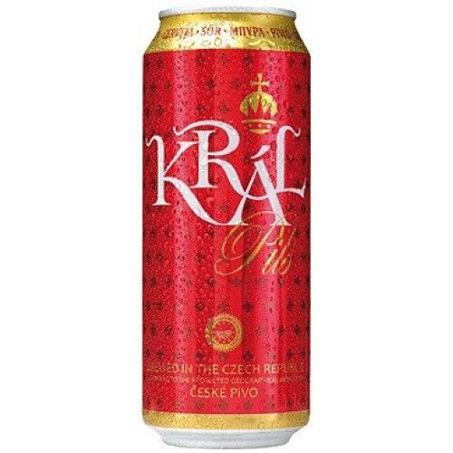 Пиво Kral Pils світле, 4.1%, з/б, 0.5 л - фото 1