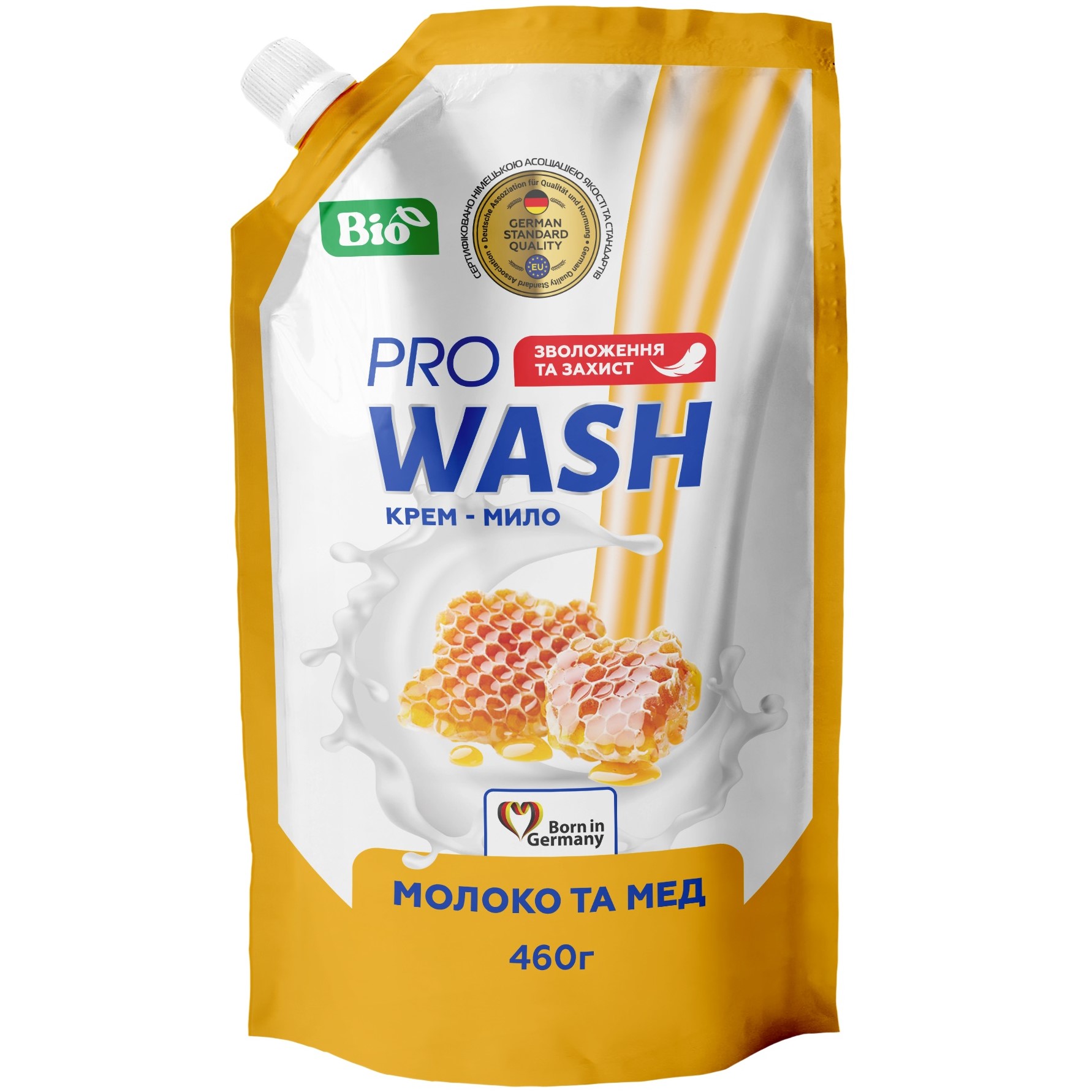 Жидкое крем-мыло Pro Wash, молоко и мед, 460 г - фото 1