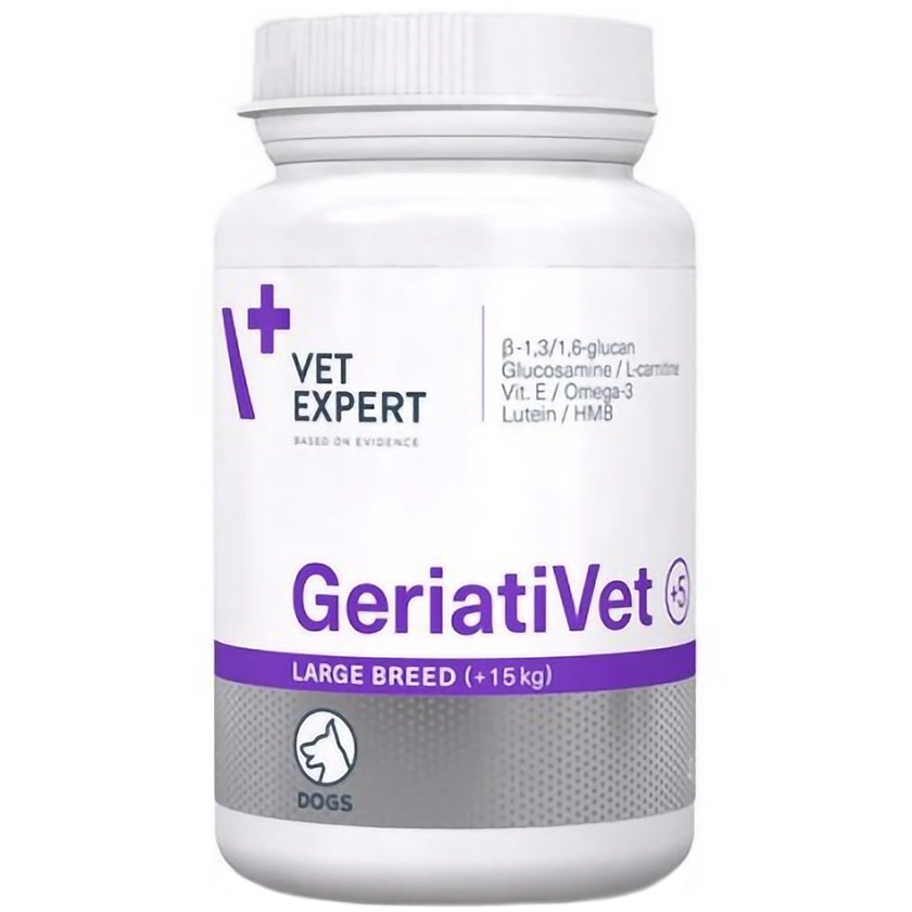 Витамины Vet Expert GeriatiVet Dog Large Breed для собак зрелого возраста от 15 кг, 45 таблеток - фото 1