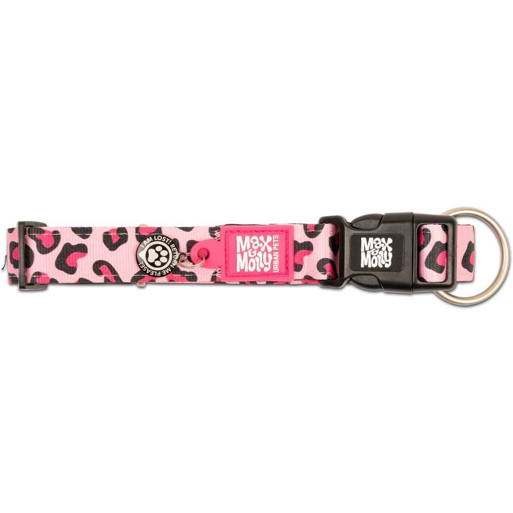 Нашийник для собак Max & Molly Smart ID Collar Leopard Pink S 28-45x2 см - фото 3