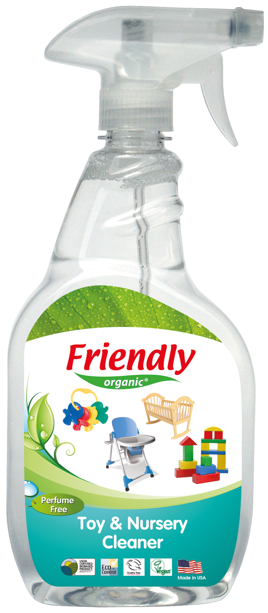 Органическое моющее средство для детской комнаты и игрушек Friendly Organic, 650 мл - фото 1