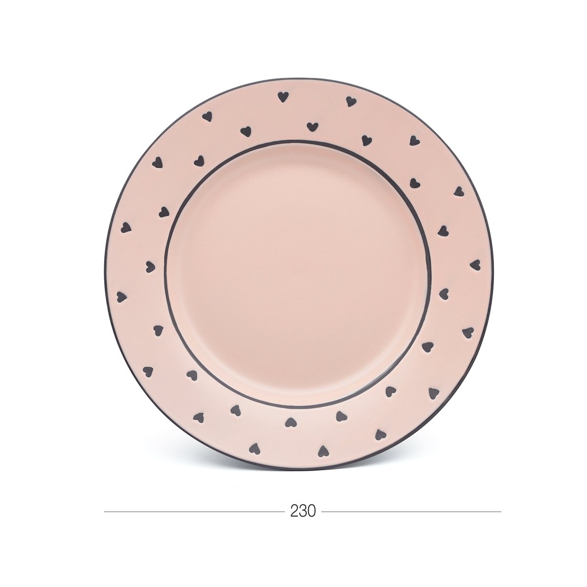 Тарілка обідня МВМ My Home, 23 см, рожева (KP-40 LIGHT PINK) - фото 3