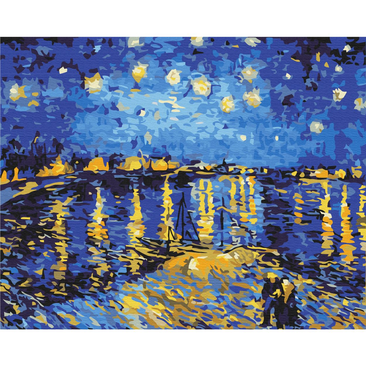 Картина по номерам Звездная ночь над Роной. Ван Гог Brushme 40x50 см разноцветная 000276892 - фото 1