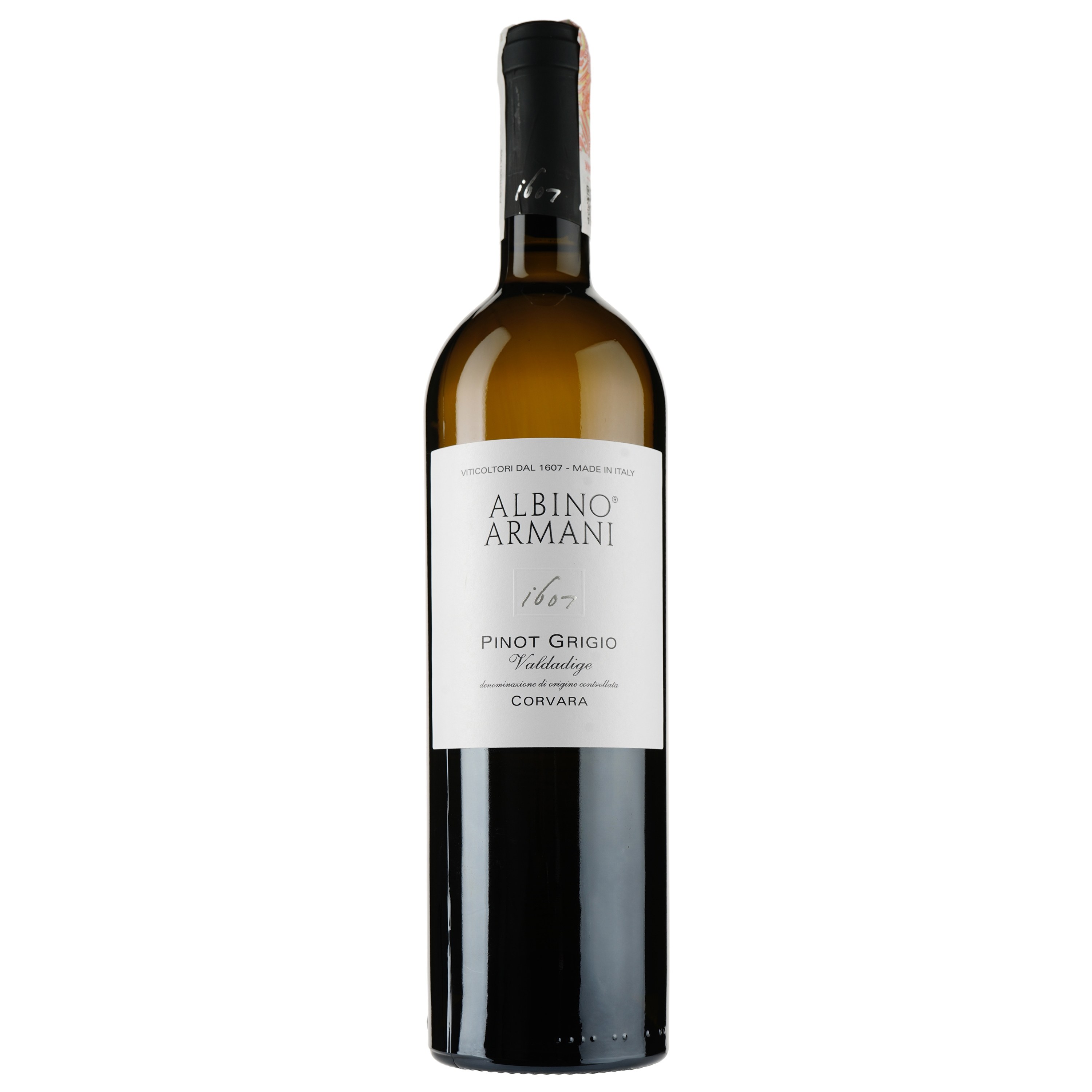 Вино Albino Armani Pinot Grigio Valdadige Corvara DOC, біле, сухе, 12,5%, 0,75 л - фото 1
