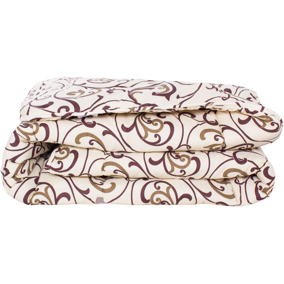 Одеяло шерстяное MirSon №017, демисезонное, 155x215 см, бежевое с узором - фото 1