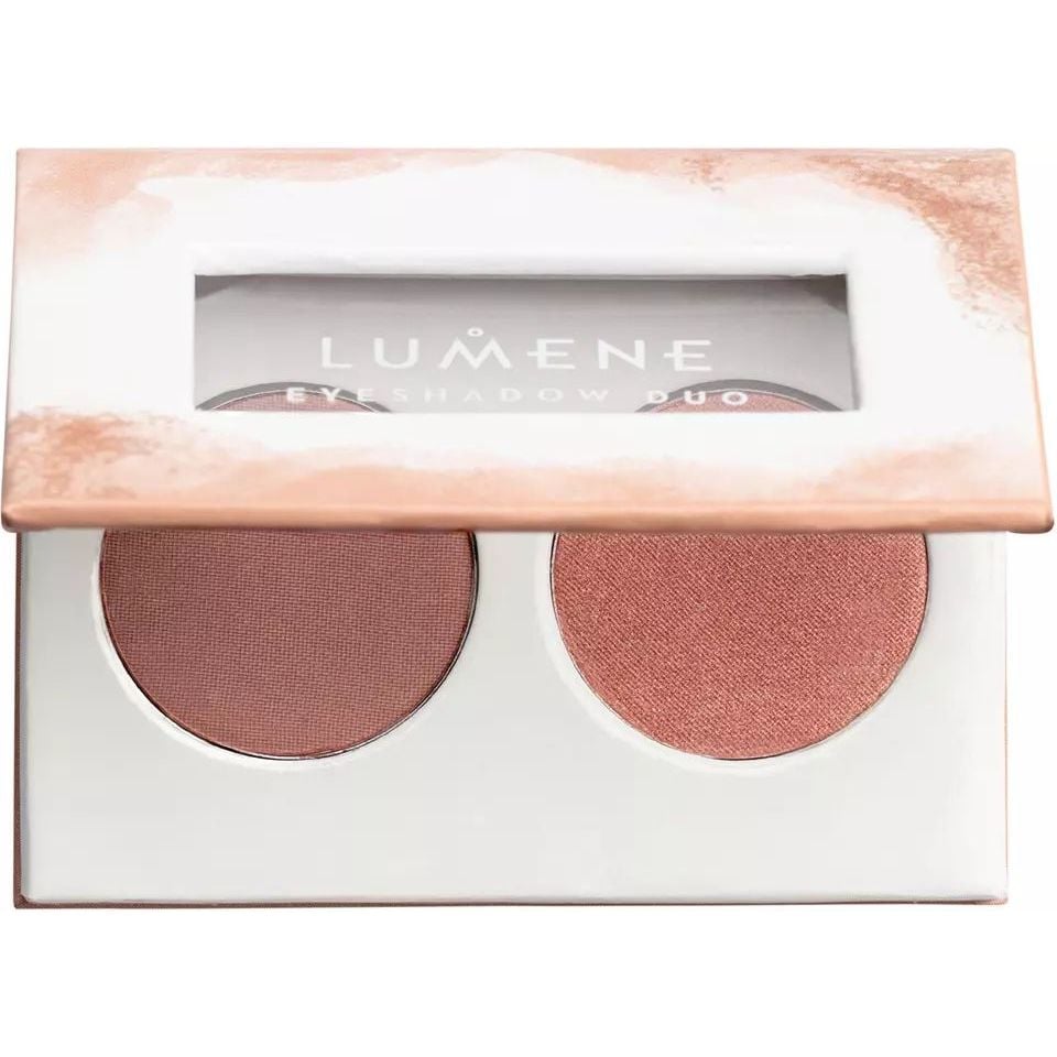 Двойные тени для век Lumene Bright Eyes Eyeshadow Duo, оттенок Fresh Autumn, 3.2 г - фото 2