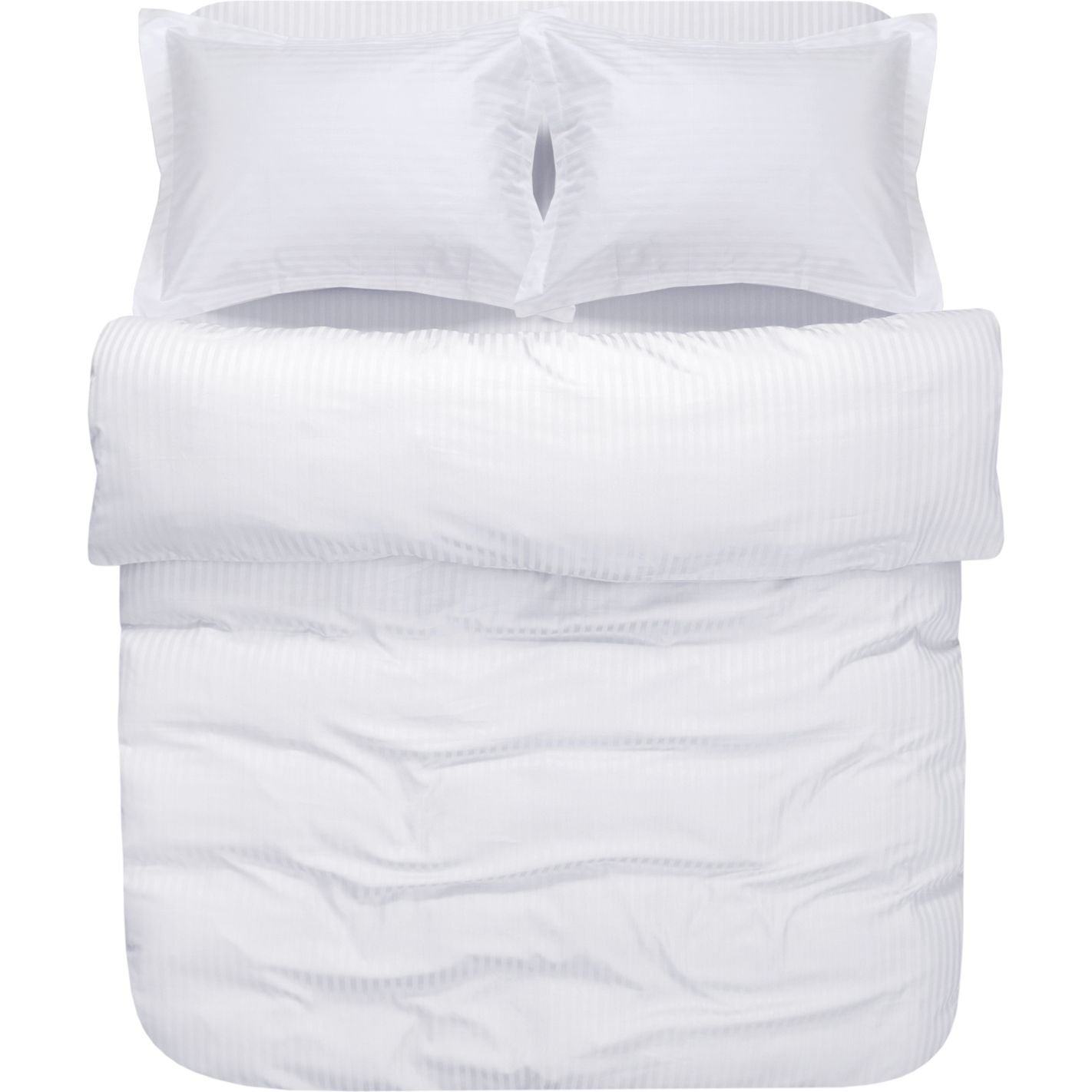 Комплект постельного белья Lotus Home White Collection Stripe евро белый (svt-2000022332828) - фото 1