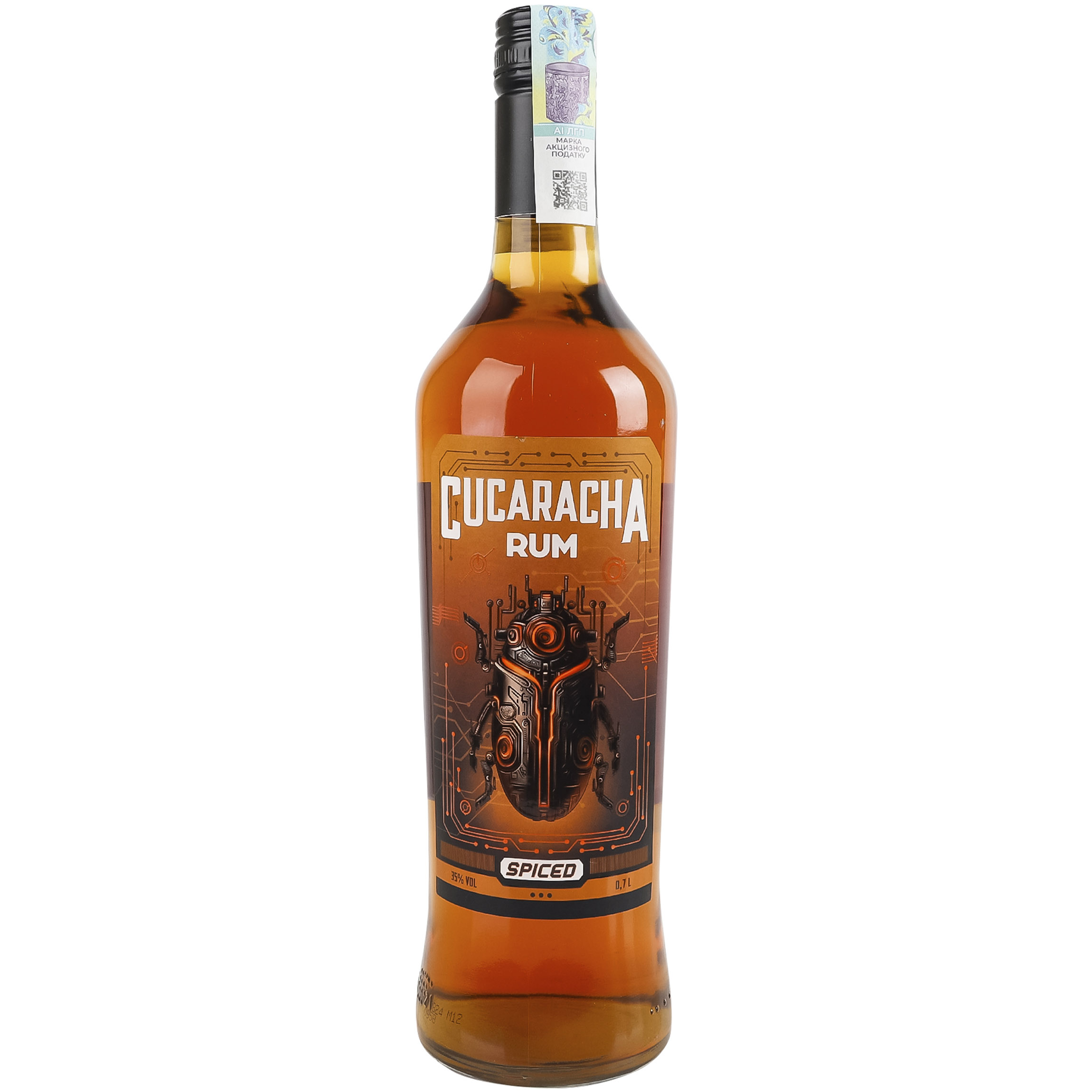 Алкогольный напиток Cucaracha Spiced Gold 35% 0.7л - фото 1