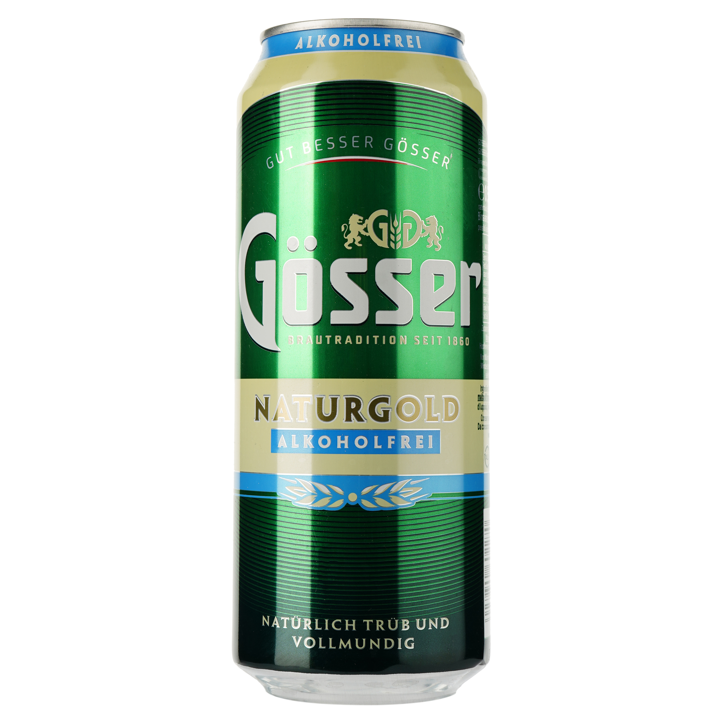 Пиво безалкогольне Gosser Natur Gold, світле, 0%, з/б, 0,5 л (913697) - фото 1
