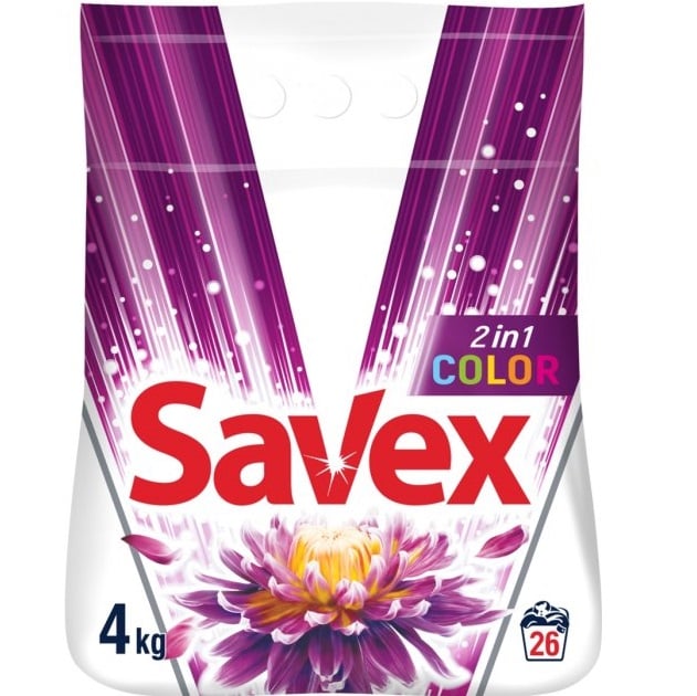 Пральний порошок Savex 2в1 Color, 4 кг - фото 1