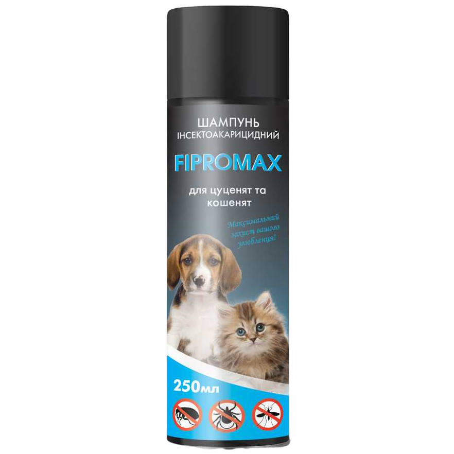Шампунь для кошенят і цуценят Fipromax проти бліх та кліщів, 250 мл - фото 1