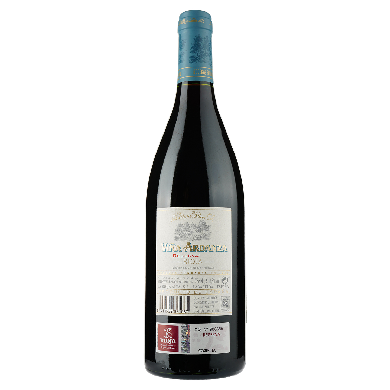 Вино La Rioja Alta Vina Ardanza Reserva 2015, червоне, сухе, 0,75 л - фото 2
