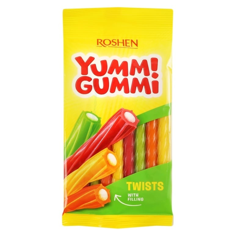 Цукерки желейні Roshen Yummi Gummi Twists 70 г (904789) - фото 1