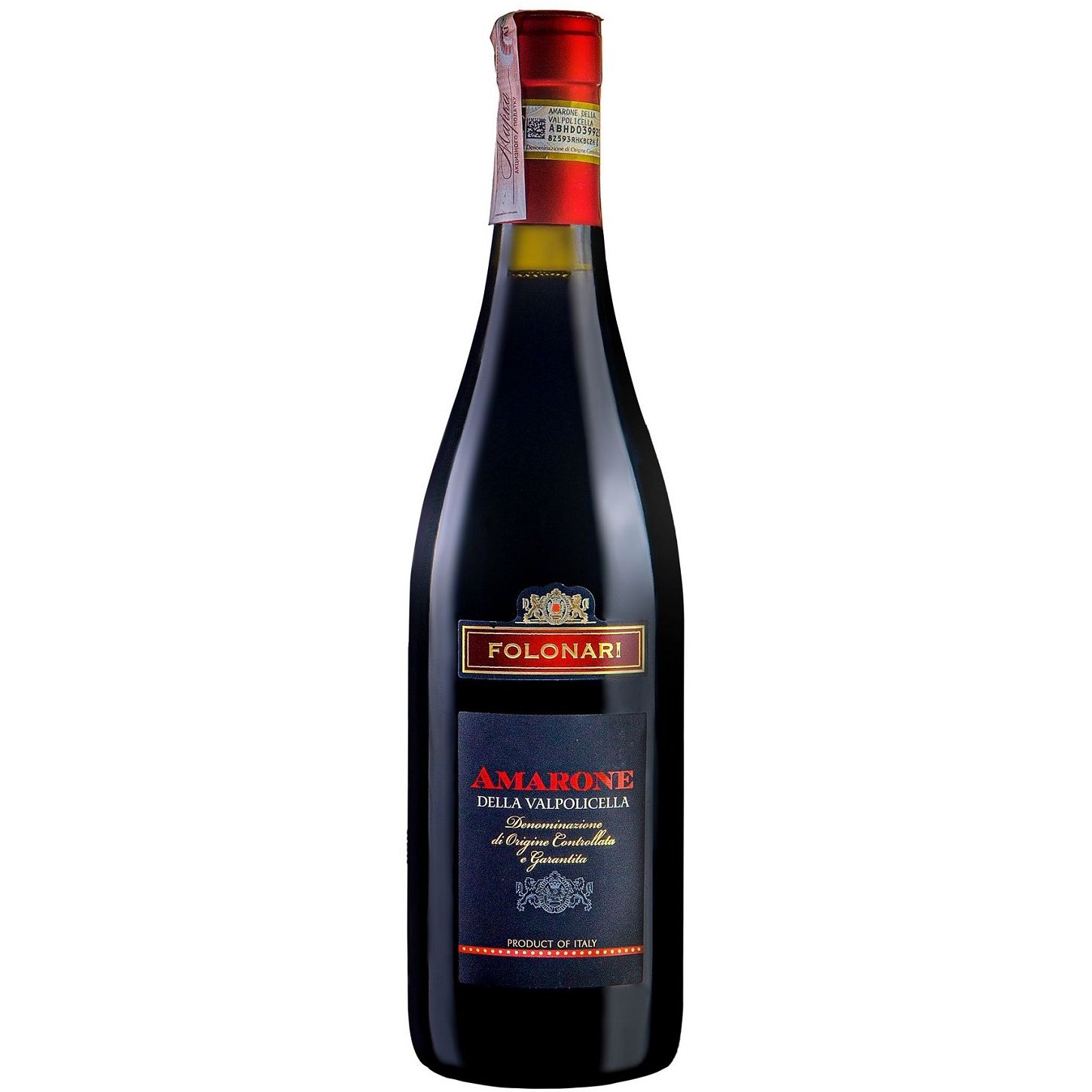 Вино Folonari Amarone della Valpolicella, красное, сухое, 14,5%, 0,75 л - фото 1