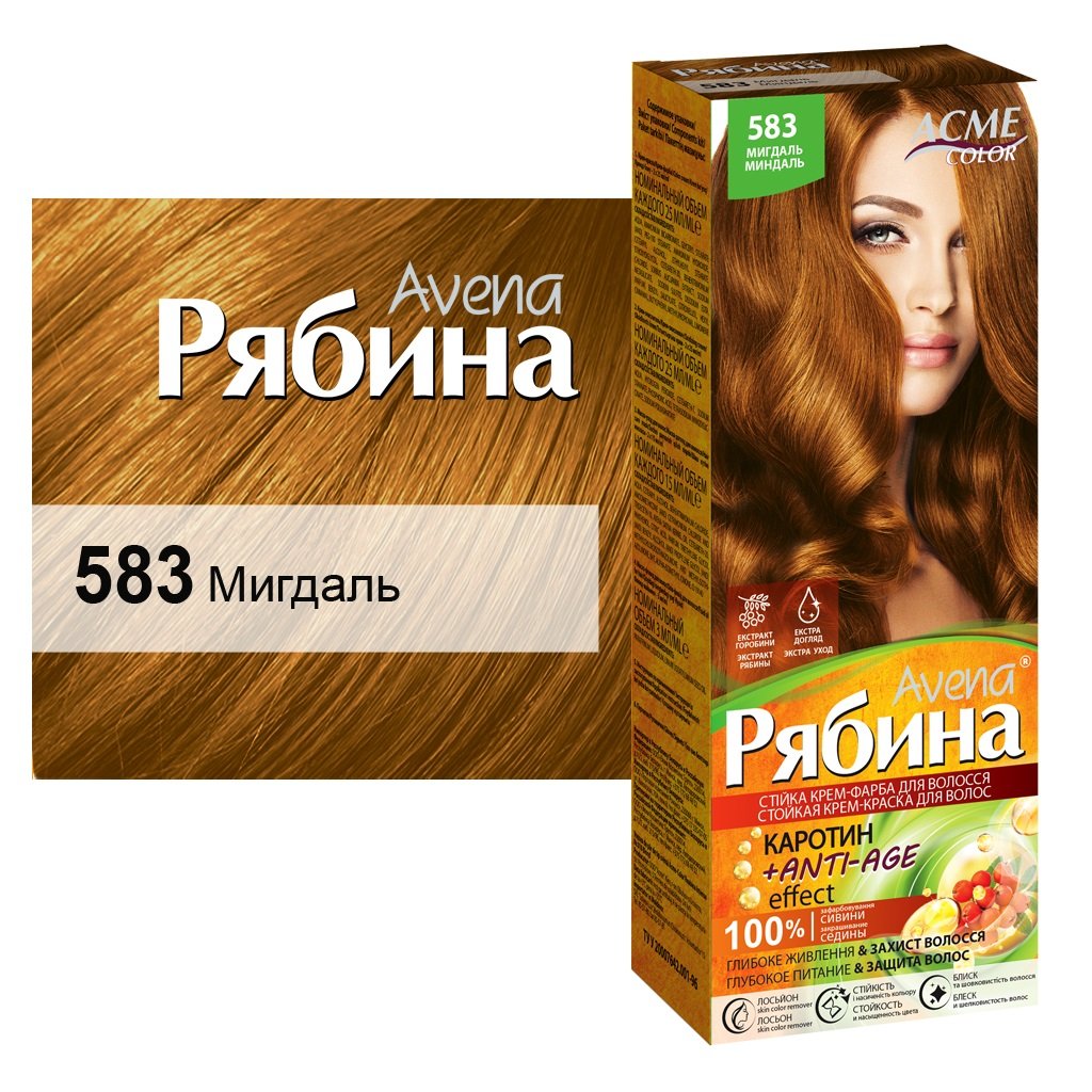 Крем-краска для волос Acme Color Рябина Avena, оттенок 583 (Миндаль), 138 мл - фото 1