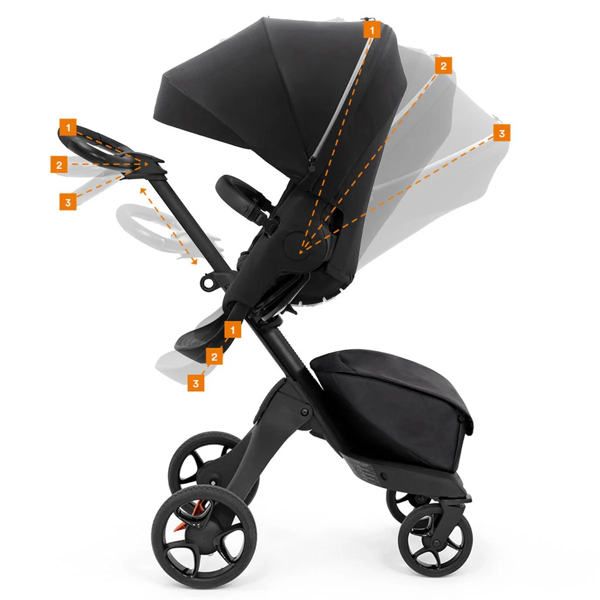 Универсальная коляска 2 в 1 Stokke Xplory X Rich Black (k.571401) - фото 2