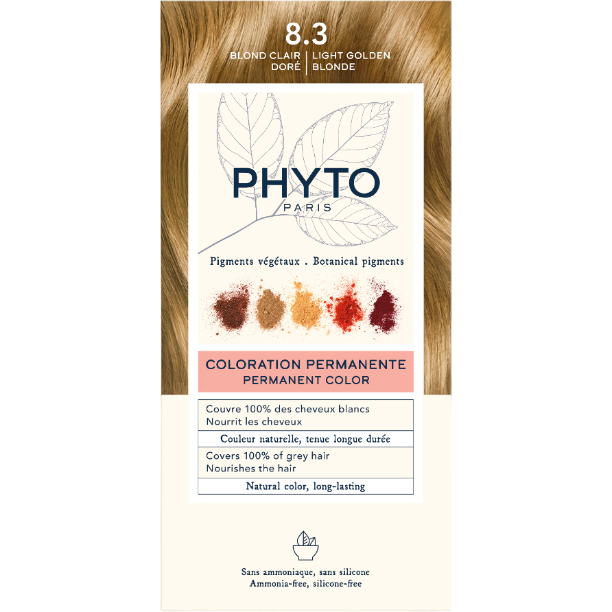 Крем-фарба для волосся Phyto Phytocolor, відтінок 8.3 (світло-русявий золотистий), 112 мл (РН10014) - фото 1