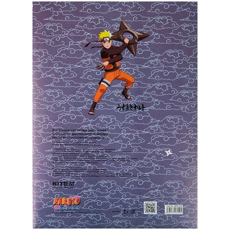 Картон білий Kite Naruto A4 10 аркушів (NR23-254) - фото 2