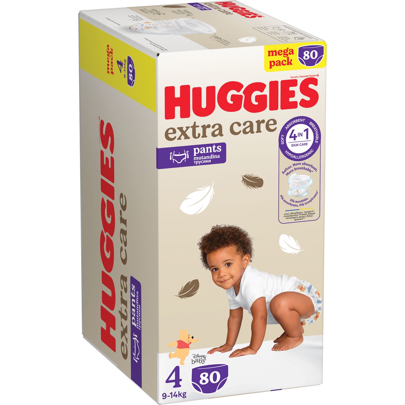 Подгузники-трусики Huggies Extra Care Pants Box 4 (9-14 кг) 80 шт. - фото 3