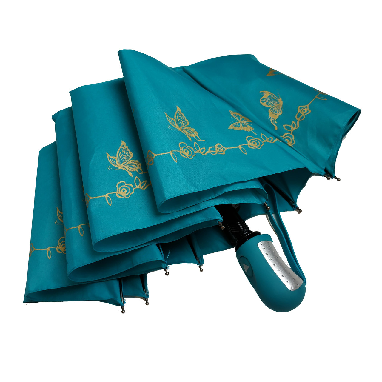 Жіноча складана парасолька напівавтомат Bellissimo 99 см бірюзова - фото 8