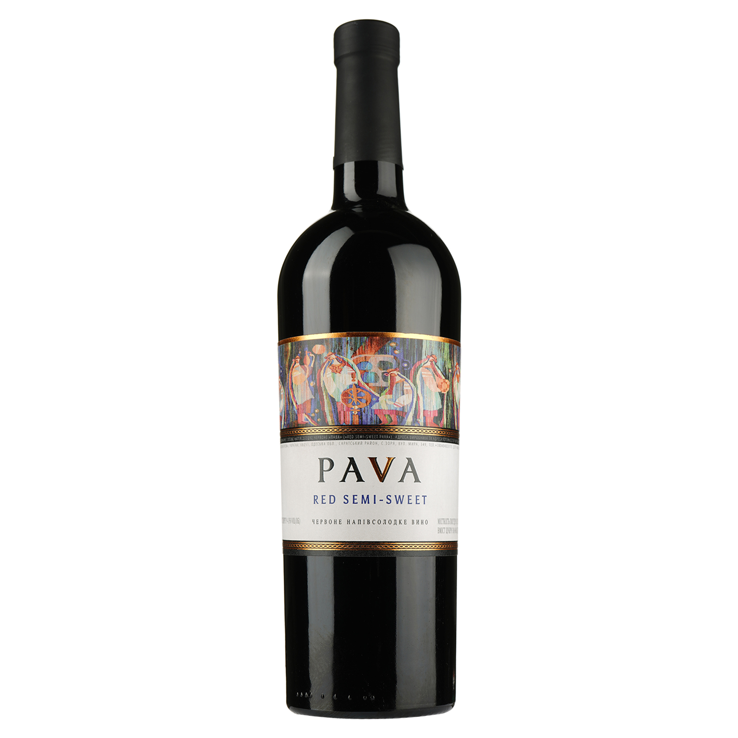 Вино PAVA Red Semi-Sweet, 13%, 0,75 л (478705) - фото 1
