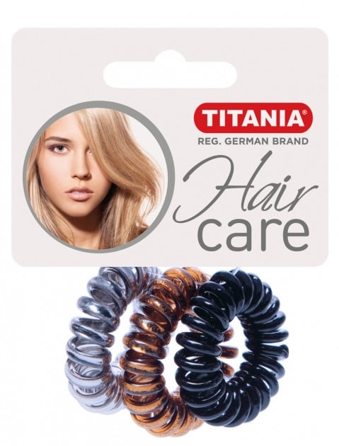 Набір резинок для волосся Titania Аnti Ziep кольору металу, 3 шт. (7914-М2) - фото 1