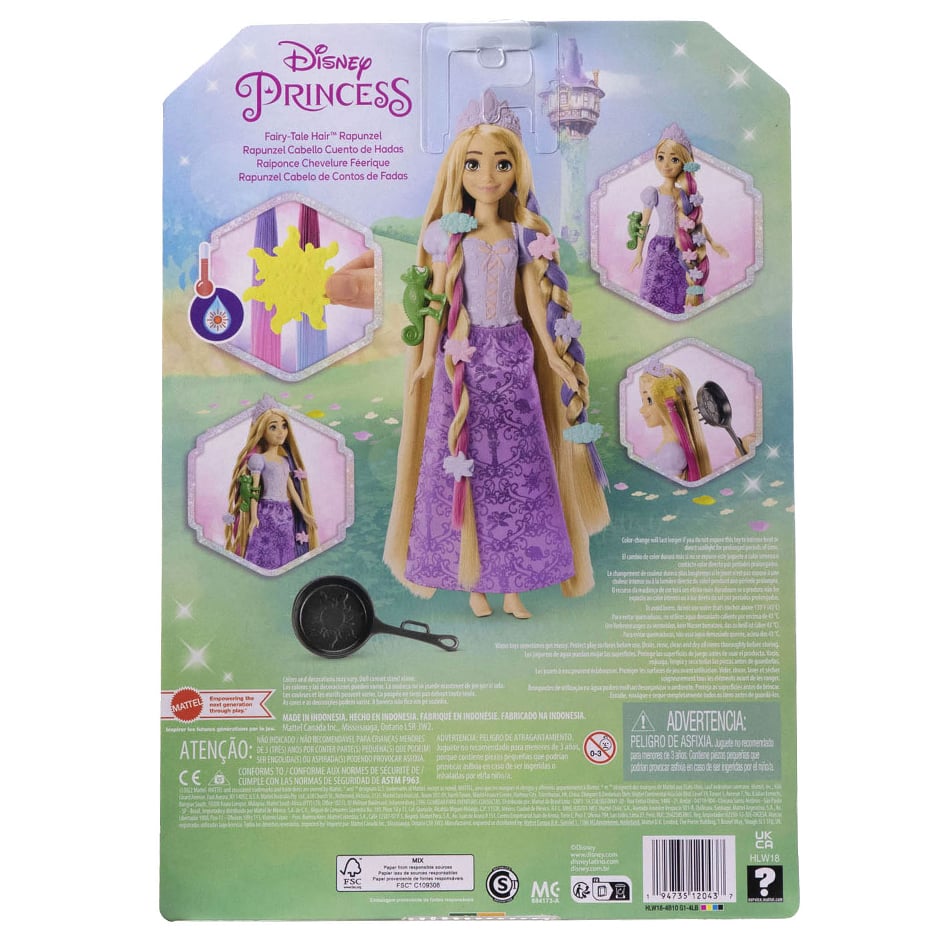 Ігровий набір з лялькою Disney Princess Рапунцель Фантастичні зачіски, 27 см (HLW18) - фото 9