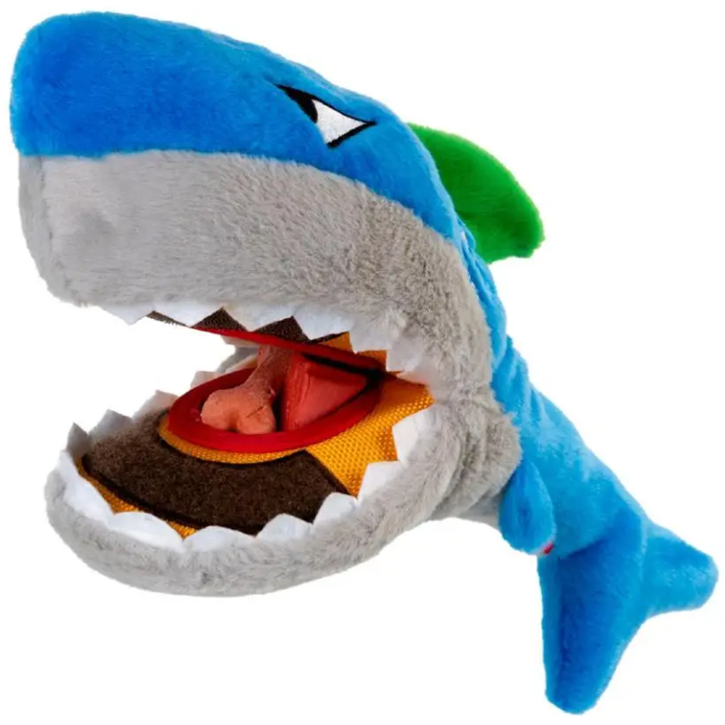 Игрушка для собак GiGwi Basic Акула, с пищалкой, 30 см (75049) - фото 1
