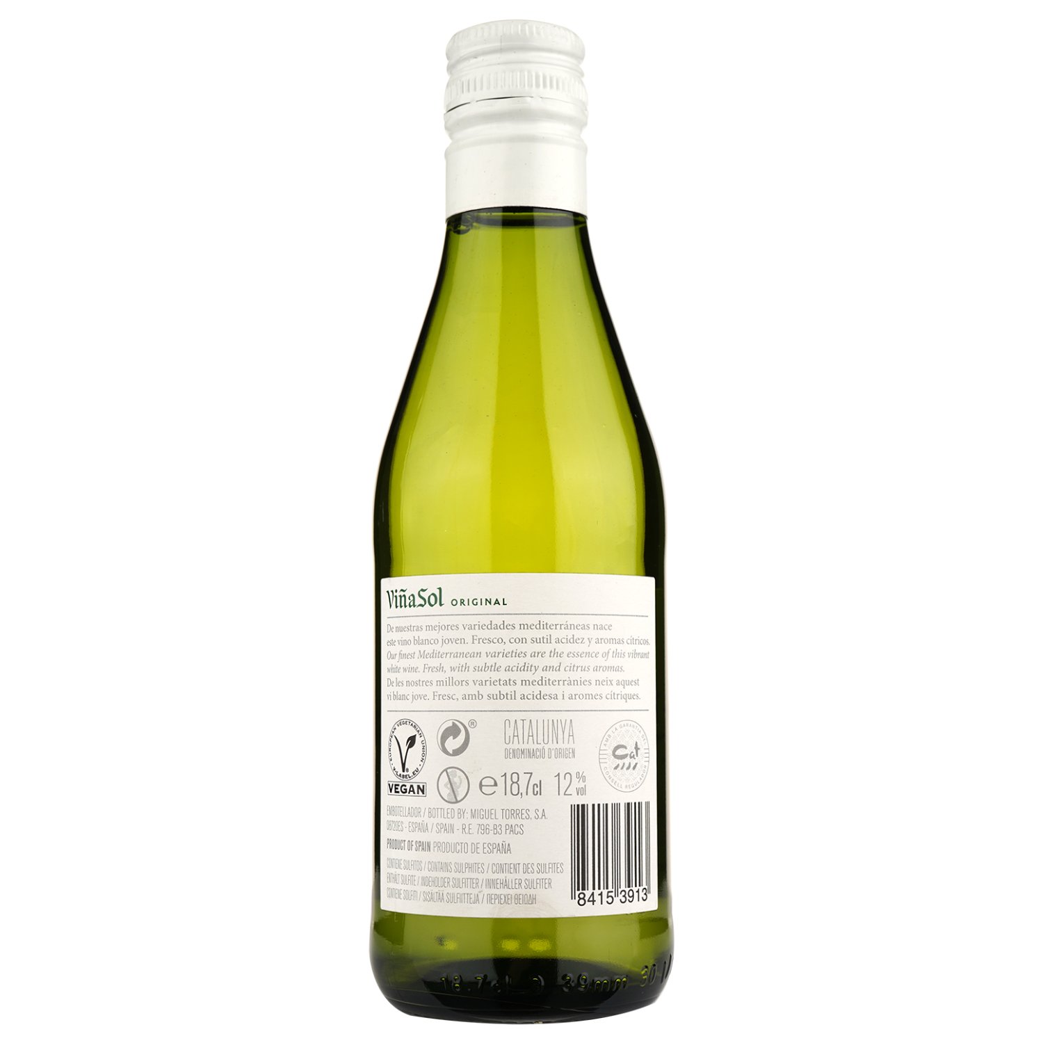 Вино Torres Vina Sol, белое, сухое, 0,187 л - фото 2