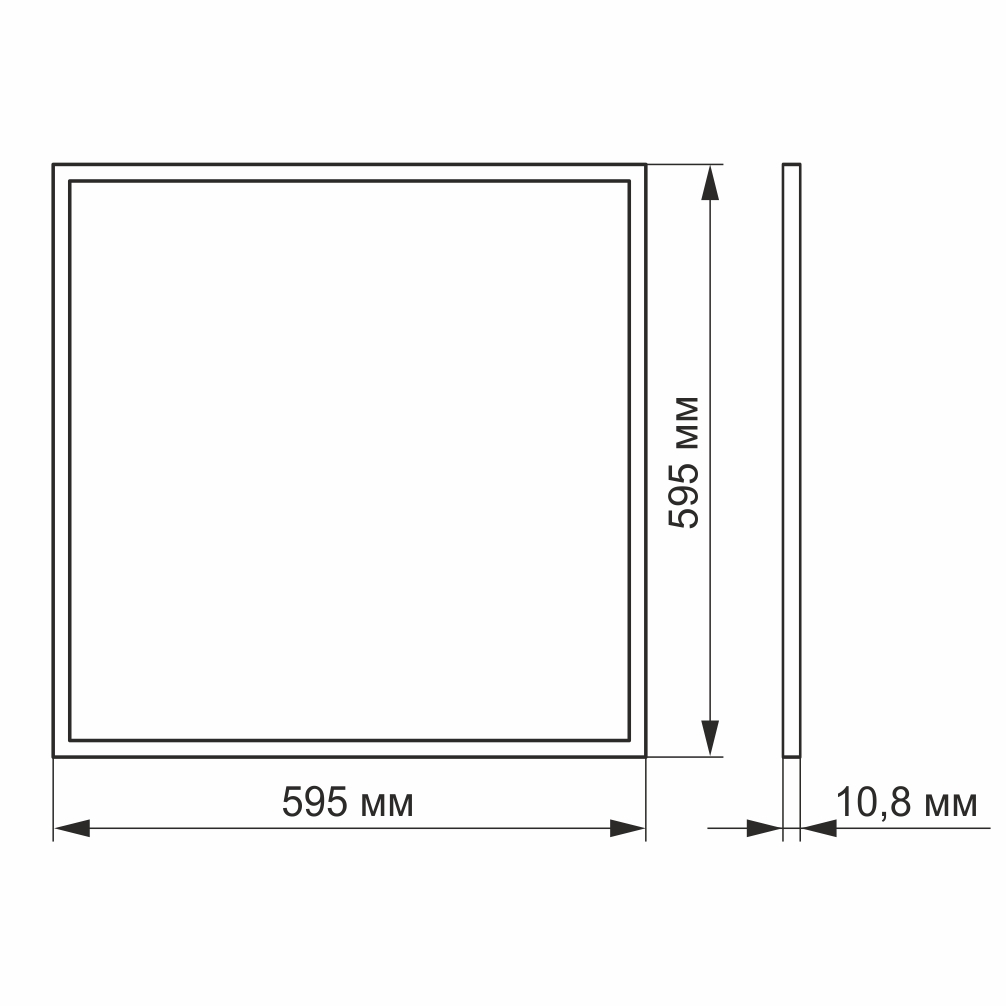 LED панель Videx Art 40W 4100K матовая (VL-P404W) - фото 5