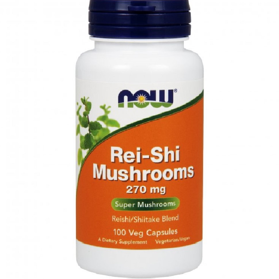 Грибы Рейши Now Foods Rei-Shi Mushrooms 270 мг 100 вегетарианских капсул - фото 1