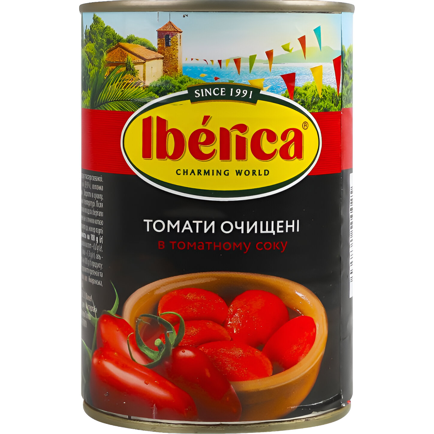 Томаты очищенные Iberica в томатном соке 400 г - фото 1