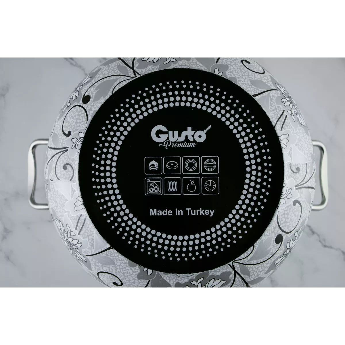 Кастрюля Gusto Premium GT-T-216-С Мережка 2.1 л (96059) - фото 5