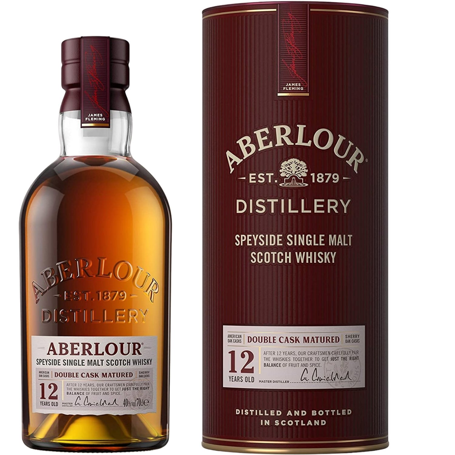Виски Aberlour 12 yo Single Malt Scotch Whisky 40% 0.7 л в тубусе - фото 1