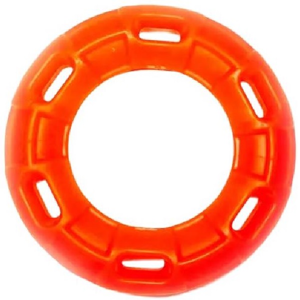 Игрушка для собак Fox Кольцо с 6 сторонами, с ароматом ванили, 12 см, оранжевая - фото 1