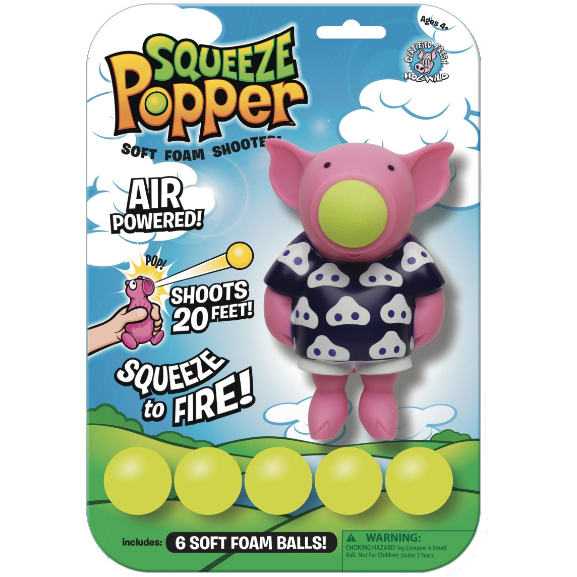 Іграшка Squeeze Popper Стріляюча фігурка Свинтус (55636) - фото 1