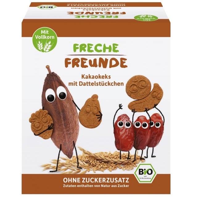 Детское органическое печенье Freche Freunde с Какао и финиками, 125 г (100020) - фото 1