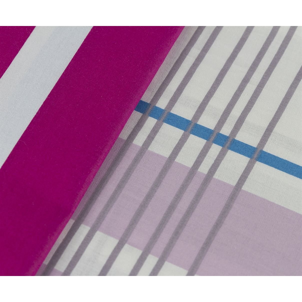 Комплект постільної білизни Hobby Poplin Stripe, поплін, 220х200 см, фуксія (30517_2,0) - фото 2