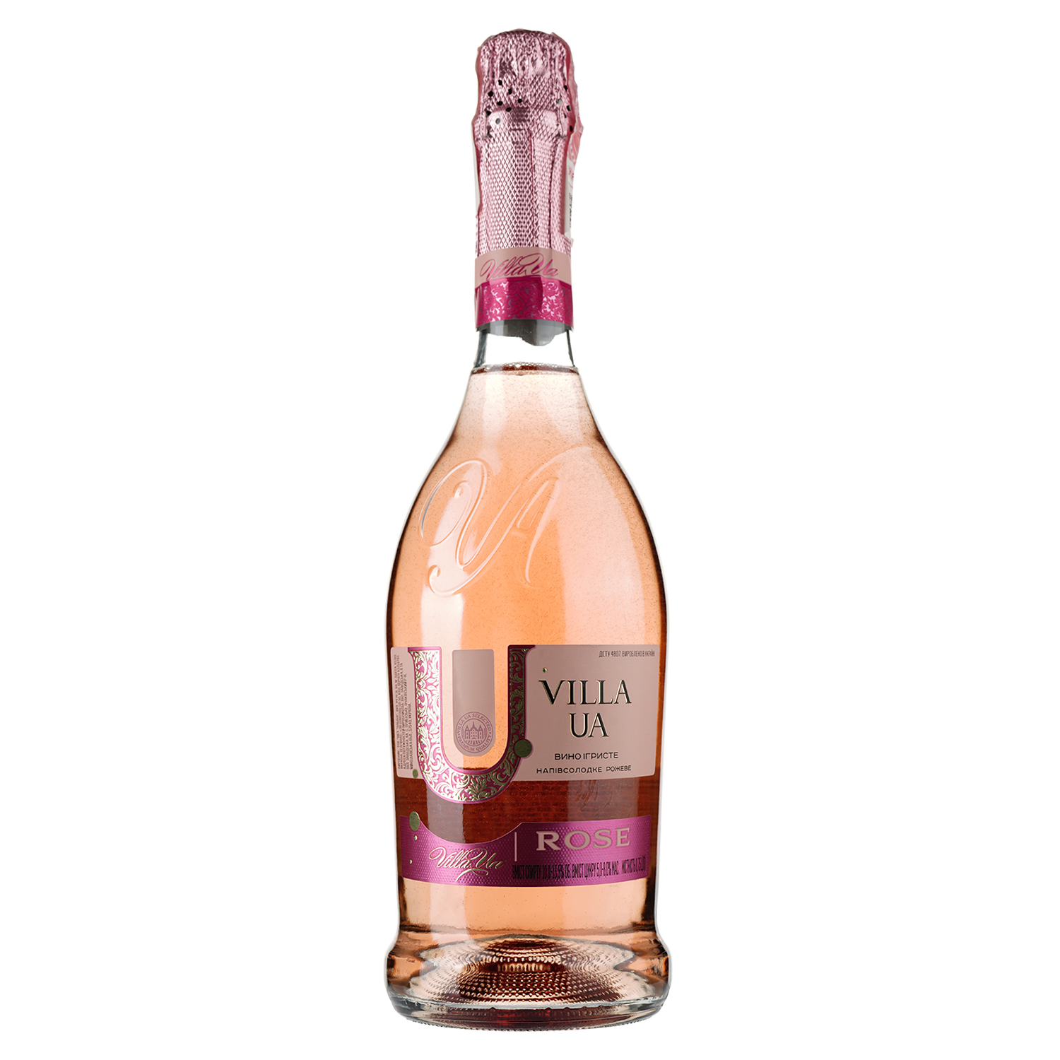 Игристое вино Villa UA розовое полусладкое 0.75 л - фото 1
