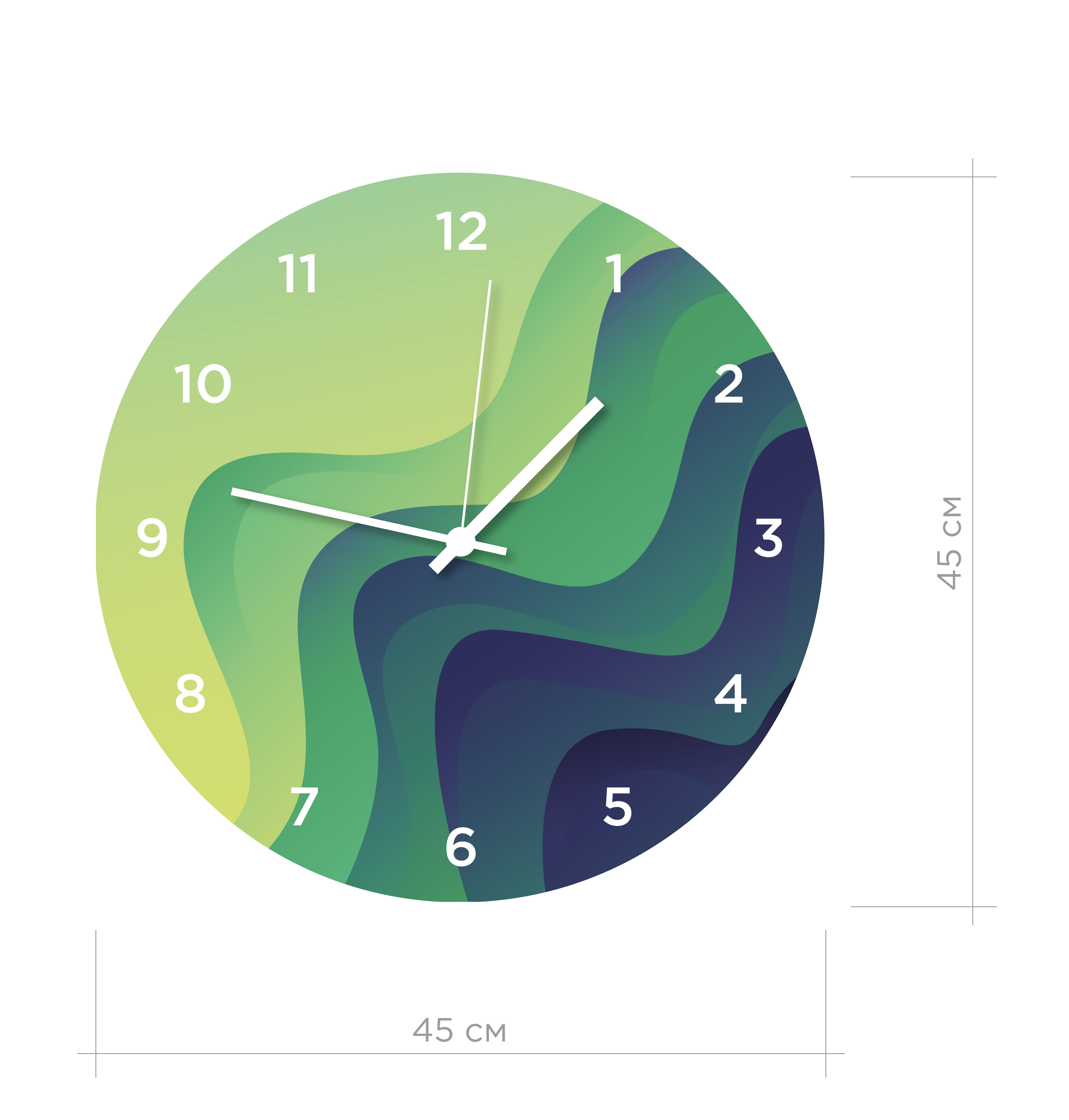 Настенные часы Art-Life Collection, 45x45 см, разноцвет (1 Pvh 17 45x45) - фото 1