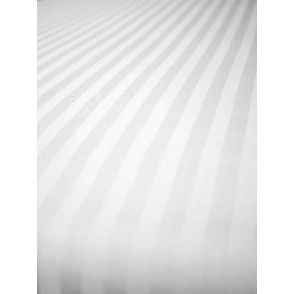 Простирадло на резинці LightHouse Sateen Stripe White 200х160 см біле (603890) - фото 4