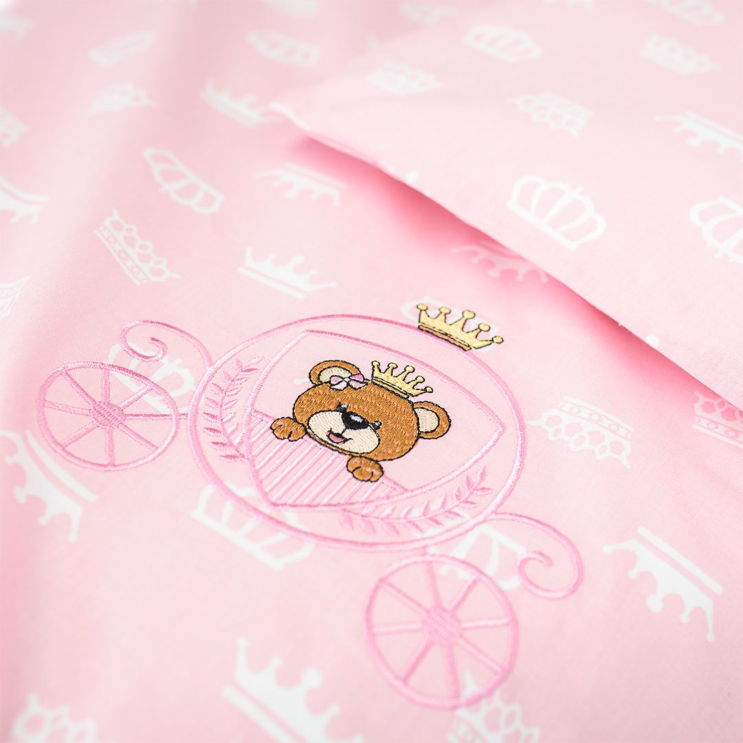 Комплект постельного белья в коляску Papaella, розовый, 80х60 см (8-10446) - фото 4