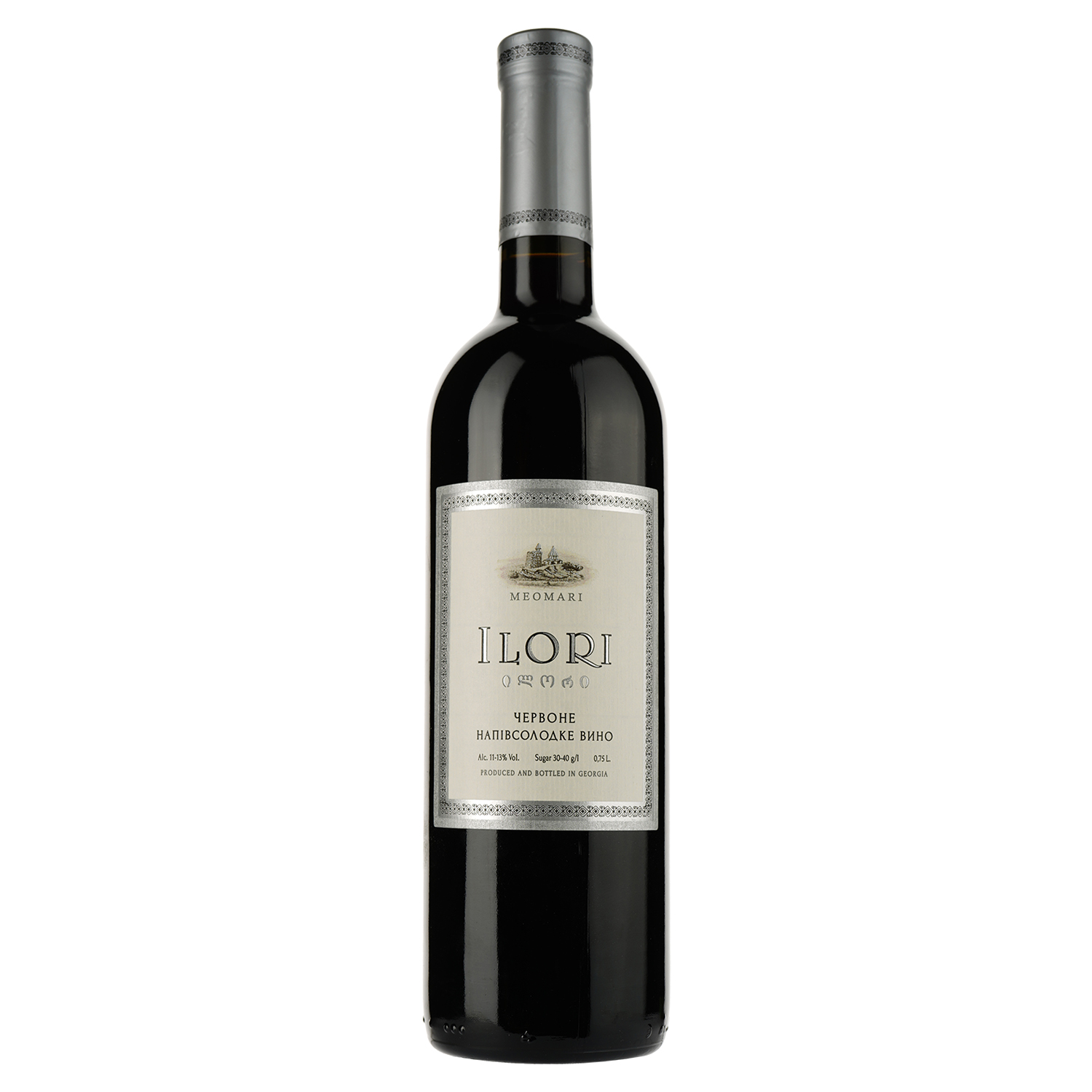 Вино Ilori Meomari, червоне, напівсолодке, 12%, 0,75 л - фото 1